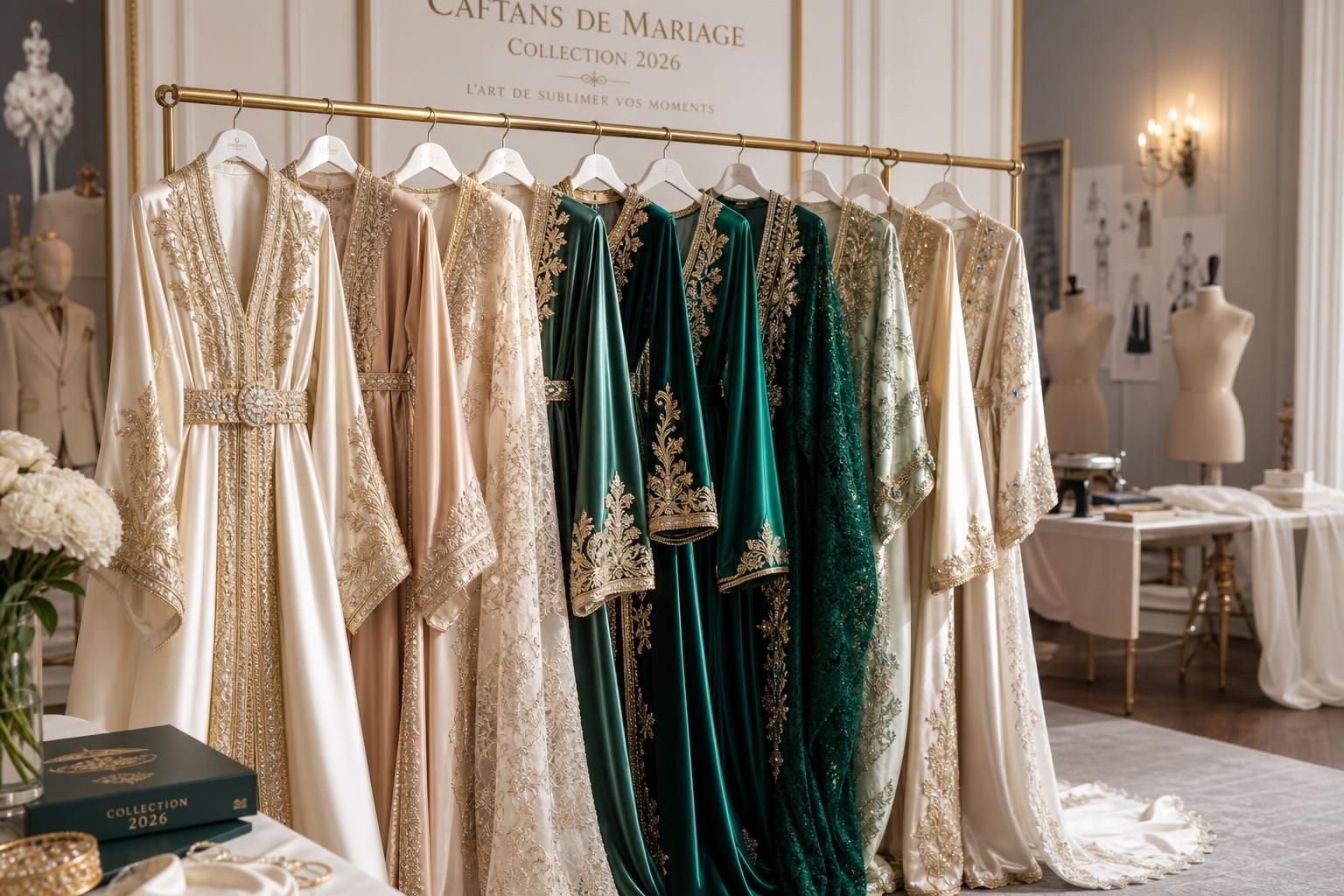 découvrez notre collection exclusive de caftans mariage 2026 et trouvez le modÚle parfait pour sublimer votre grand jour avec élégance et style.